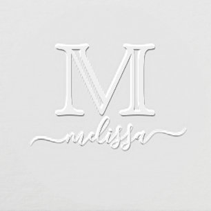Elegant Minimal Name and Monogram Embosser