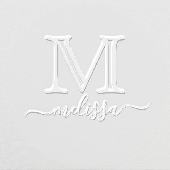 Elegant Minimal Name and Monogram Embosser (Design)