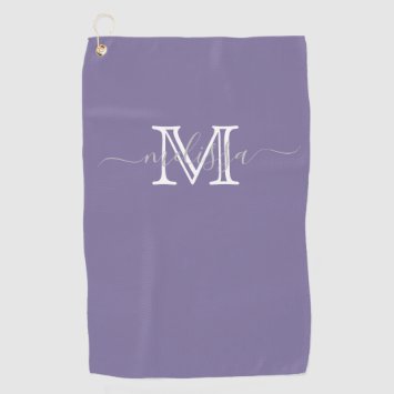 Elegant Minimal Name and Monogram Purple