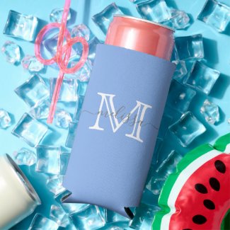 Elegant Minimal Name and Monogrammed Custom Color 
