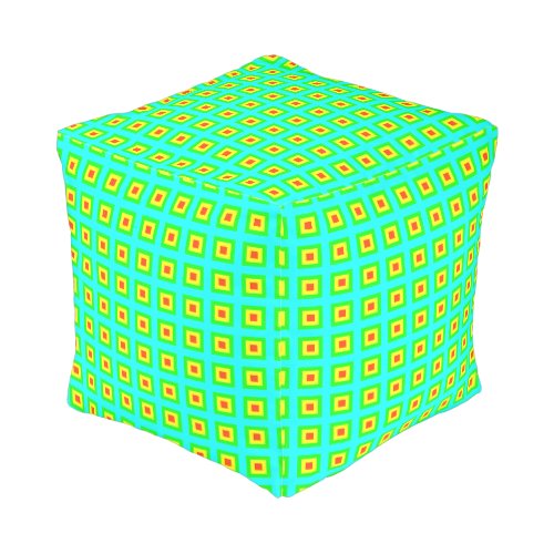 Elegant Minimal Neon Pattern Pouf