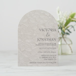 Elegant Minimal Neutral Taupe Wedding  Invitation