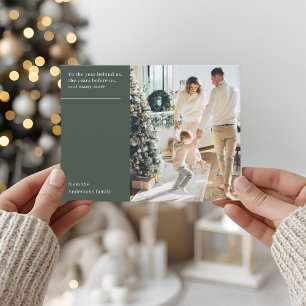 Elegant Minimal New Year Photo Postcard