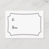 Elegant, Minimal No Wrap Bridal Shower Gift Card (Back)