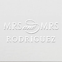 Elegant Minimal Personalized Mrs and Mrs Monogram