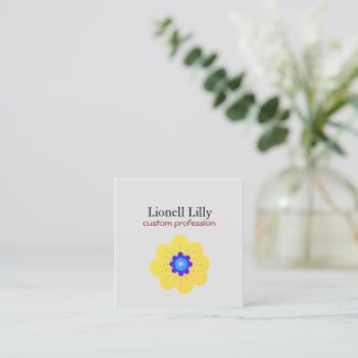 Elegant Minimal Personalized  Square Business Card