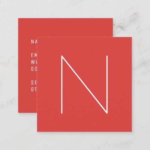 Elegant Minimal Plain Grenadine Square Business Card