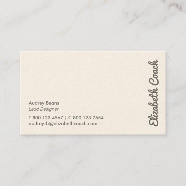 Elegant Minimal Professional Business Card (Front)