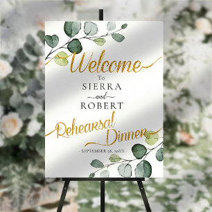 Elegant Minimal Rehearsal Dinner Sign