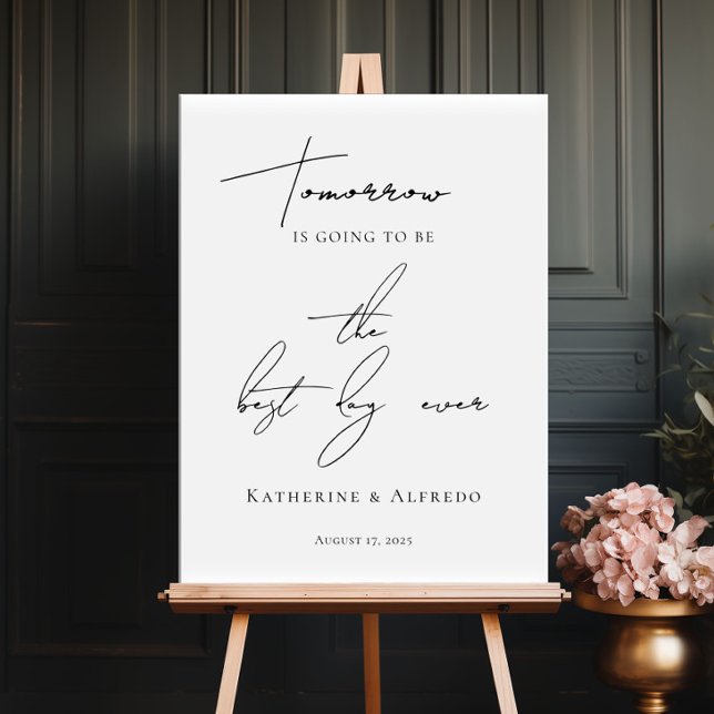 Elegant Minimal Rehearsal Dinner welcome Poster (Creator Uploaded)