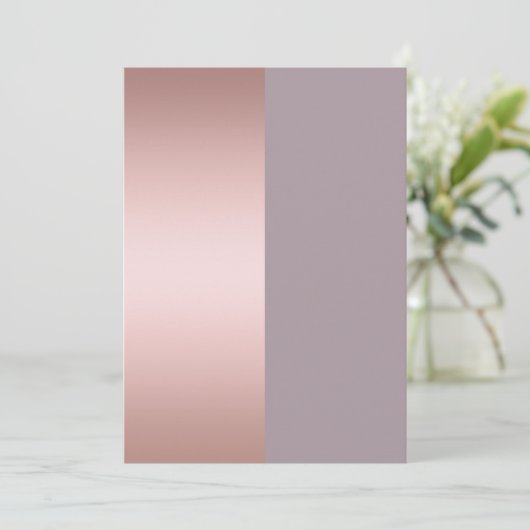 Elegant & minimal rose gold & purple color block (Standing Front)