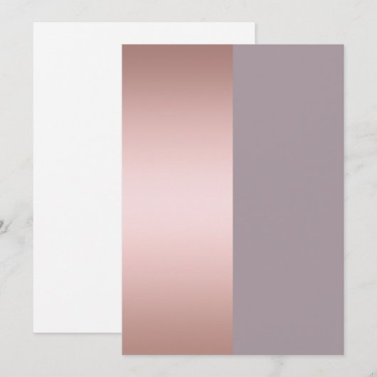 Elegant & minimal rose gold & purple color block (Front/Back)