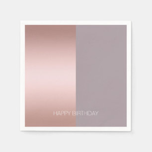Elegant & minimal rose gold & purple color block napkins