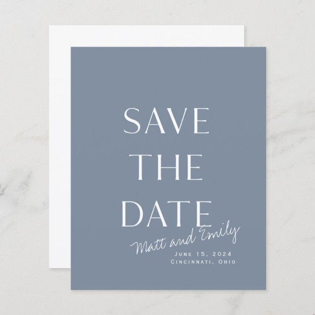 Elegant Minimal Save the Date (Front/Back)