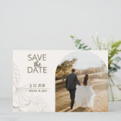 Elegant Minimal Save the Date Card (Standing Front)