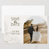 Elegant Minimal Save the Date Card (Front/Back)