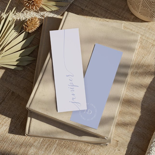 Elegant Minimal Script Personalized Name Monogram Bookmarks (Elegant Minimal Script Personalized Name Monogram Bookmarks)