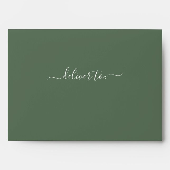 Elegant Minimal Script Wedding Envelope (Front)