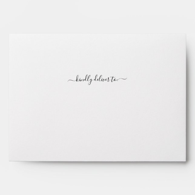 Elegant Minimal Script Wedding Envelope (Front)
