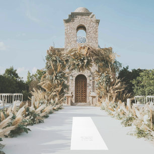 Elegant Minimal Script Wedding Outdoor Rug