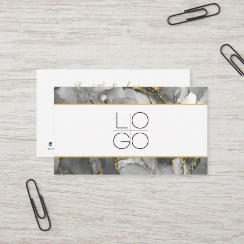 ELEGANT MINIMAL SCRIPT YOUR QR CODE Business Card