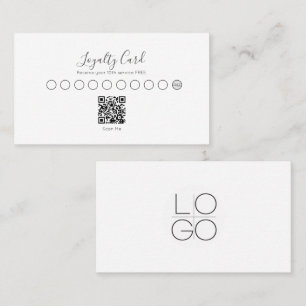ELEGANT MINIMAL SCRIPT YOUR QR CODE LOYALTY CARD