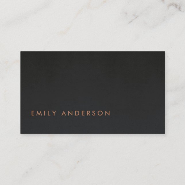 ELEGANT MINIMAL SIMPLE BLACK FOIL BLUSH PINK BUSINESS CARD (Front)