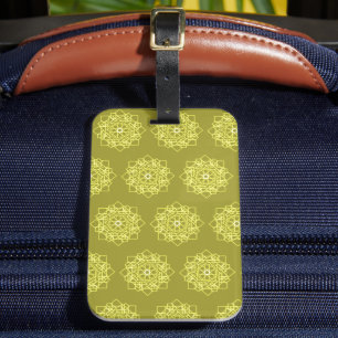Elegant Minimal Simple Geometric Gradient Gold Luggage Tag