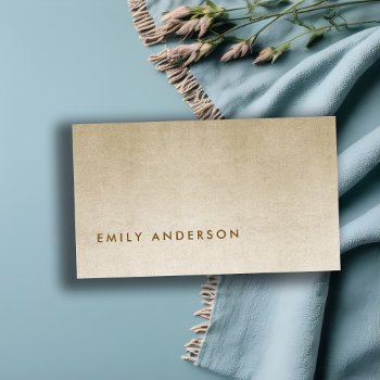 Elegant Minimal Simple Light Grey Faux Gold Foil Business Card by YellowFebPaperie at Zazzle