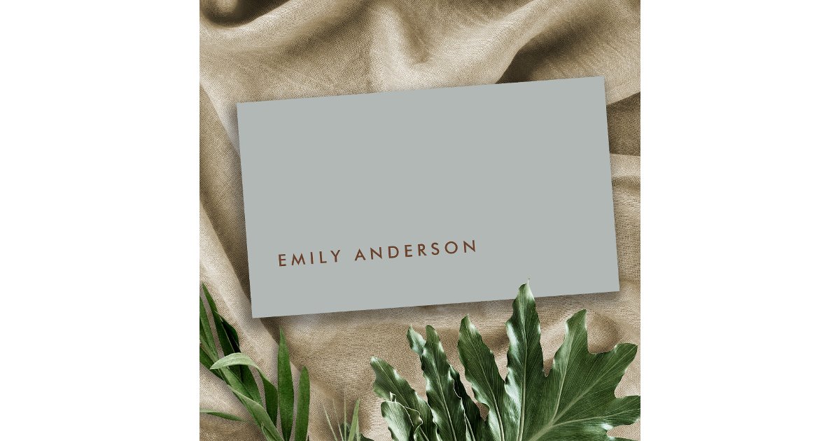 ELEGANT MINIMAL SIMPLE MODERN GREY URBAN TRENDY BUSINESS CARD | Zazzle