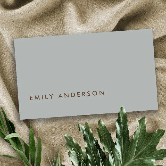 ELEGANT MINIMAL SIMPLE MODERN GREY URBAN TRENDY BUSINESS CARD | Zazzle