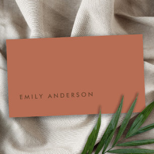 ELEGANT MINIMAL SIMPLE MODERN TERRACOTTA RUST BUSINESS CARD