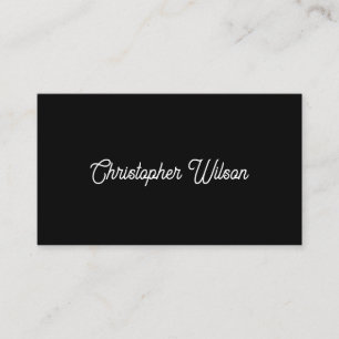 Elegant Minimal Solid Black Business Card