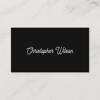 Elegant Minimal Solid Black Business Card
