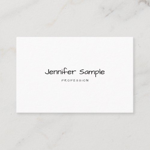 Elegant Minimal Template Hand Script Text Modern Business Card