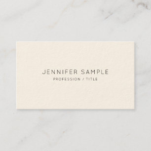 Elegant Minimal Template Luxurious Signature Cream Business Card