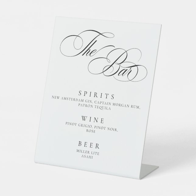 Elegant Minimal The Bar Sign modern  (Front)