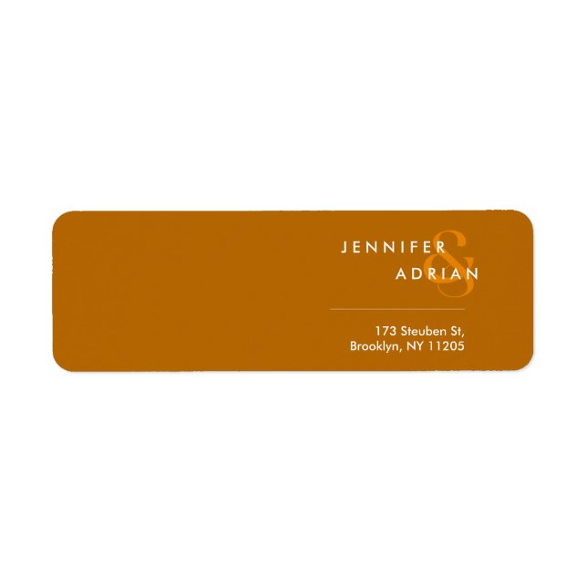Elegant Minimal Tiger’s Eye Modern Label (Front)