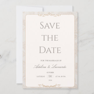Elegant Minimal Wedding card save the date 