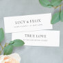 Elegant Minimal | Wedding Favor Mini Bookmark Card