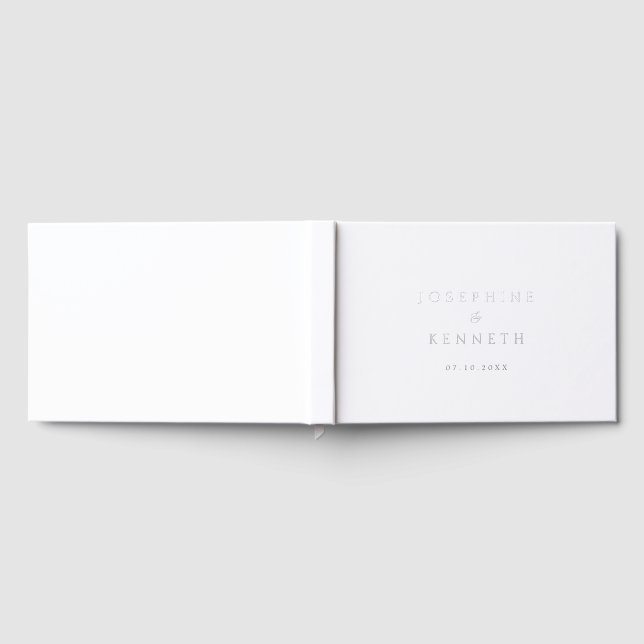 Elegant Minimal Wedding Foil Guest Book (Full)