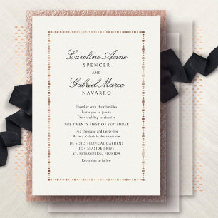 Elegant Minimal Wedding Foil Invitation