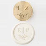 Elegant Minimal Wedding Monogram Greenery Leaves Wax Seal Stamp<br><div class="desc">Elegant Minimal Wedding Monogram Greenery Leaves Wax Seal Stamp. Perfect for Envelopes,  Favors,  Napkins and Invitations. Click the eit buttonto customize this design.</div>