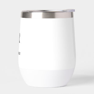 Elegant Minimal Wedding Monogram Thermal Wine Tumb Tumbler