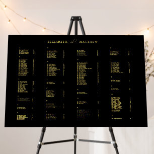 Elegant Minimal   Wedding Seating Chart Foam Board