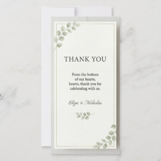 Elegant Minimal Wedding Thank You Card