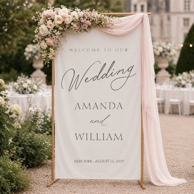 Elegant Minimal Wedding Welcome Banner (Creator Uploaded)