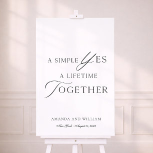 Elegant Minimal Wedding Welcome Foam Board Sign
