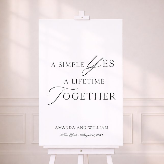 Elegant Minimal Wedding Welcome Foam Board Sign (Creator Uploaded)