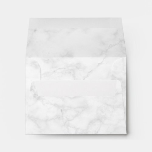 Elegant minimal white marble  envelope